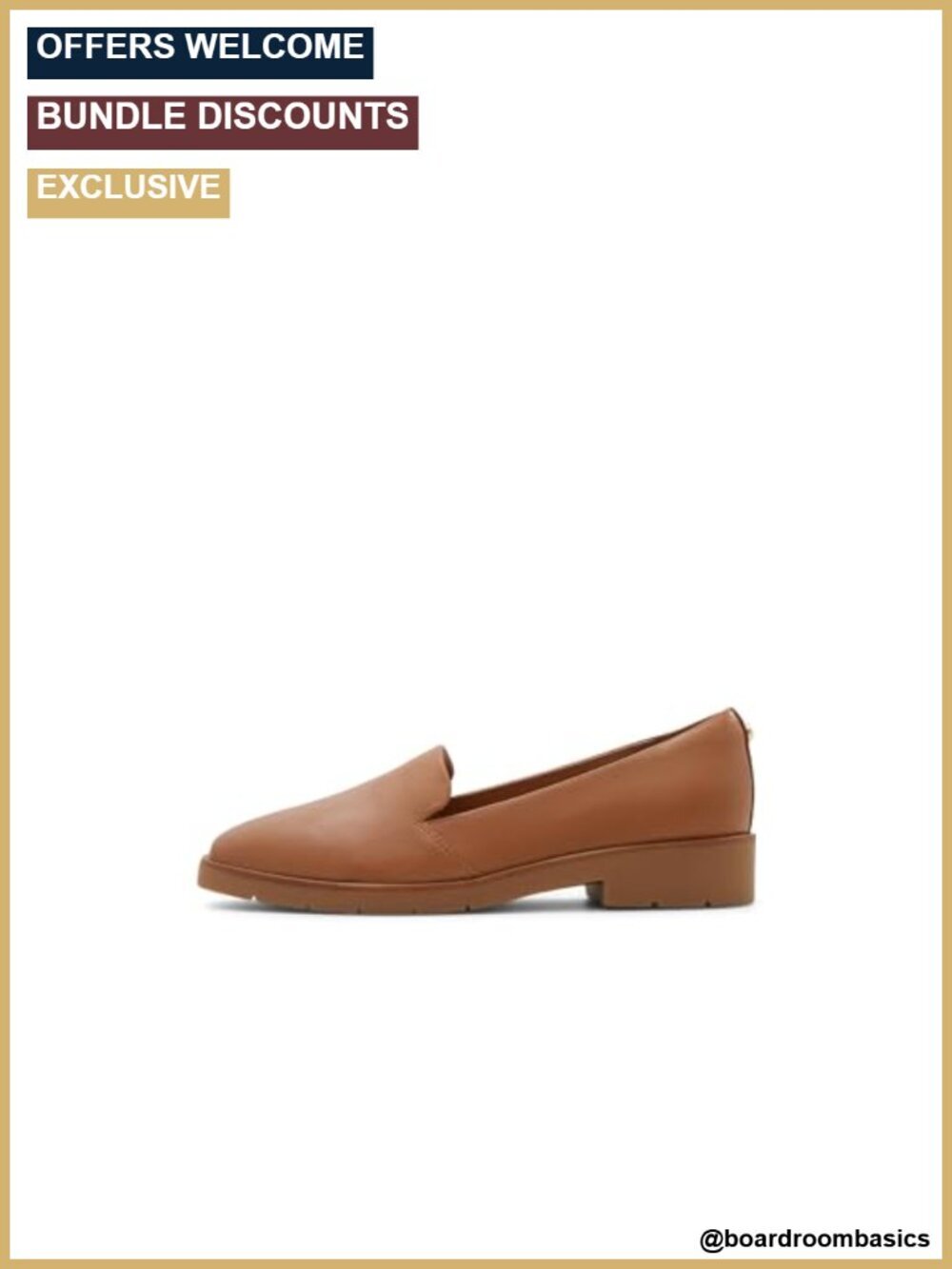 Leather Loafers Slip-Ons Pillow Walk Comfort Flat
